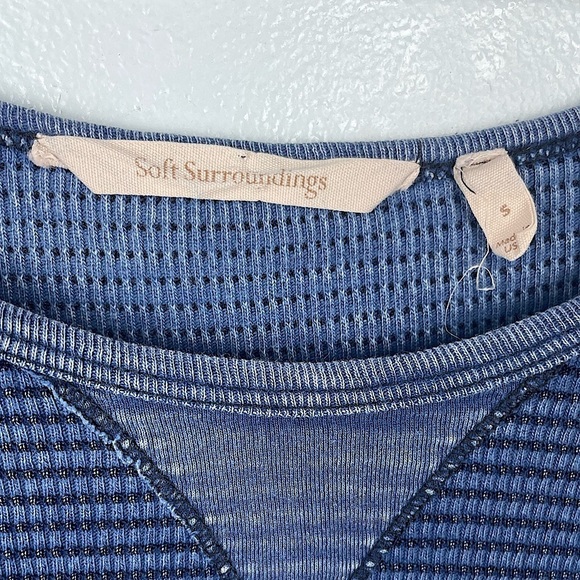 Soft Surroundings Tao Thermal Long Sleeve Top Size Small Waffle Knit Boat Neck - Picture 7 of 9